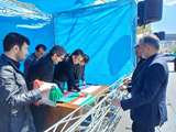 برپایی موکب فرهنگی و پذیرایی اداره کل بیناد شهید و امور ایثارگران استان البرز در مسیر تجمع عزاداری رهبر شهید،گواهی عشق و فداکاری به امام شهید امت
